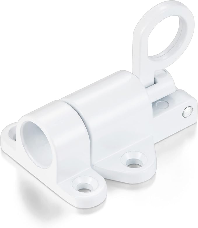 2 Packs Self-Closing Latches，White Spring Door Lock，Resilient Bolt Latch - Image 7