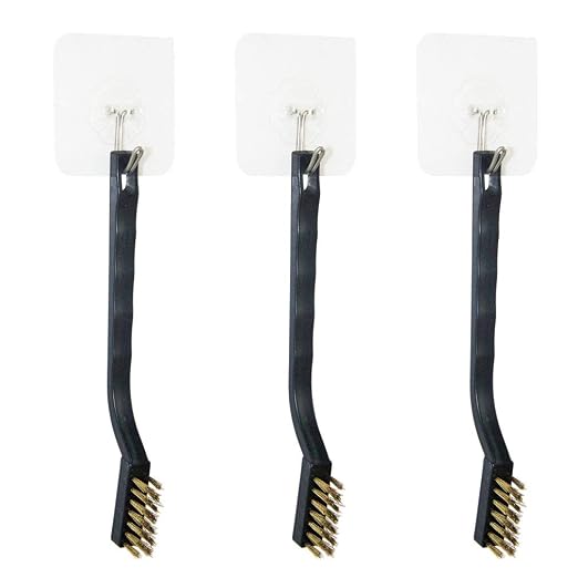 9PCS Mini Brass Brushes Set, Curved Handle Scratch Wire Toothbrush, Cleaning - Image 4