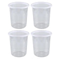 4-Pack Waste Basket Plastic, Small Plastic Garbage Can, 4 Gallon by Ponpong