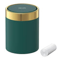 Mini Trash Can with Lid, Desktop Small Trash Can Recycling Bin Cute Metal by Mbillion