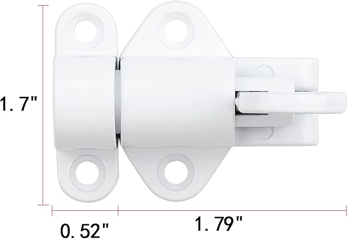 6 Packs Self-Closing Latches，White Spring Door Lock，Resilient Bolt Latch - Image 2