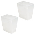 iDesign Small Rectangular Bathroom Trash Set of 2 Waste Can by iDesign