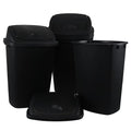 13 Gallon Swing Top Lid Garbage Cans, Large Plastic Kitchen Trash Can Set of 4 by DynkoNA
