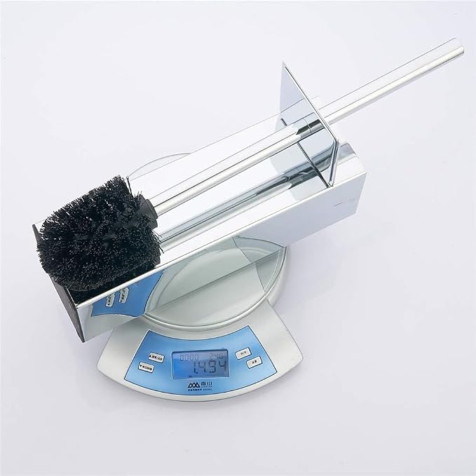 Chrome Square Stainless Steel Toilet Brush - Image 6