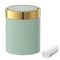 Mini Trash Can with Lid, Desktop Small Trash Can Recycling Bin Cute Metal by Mbillion
