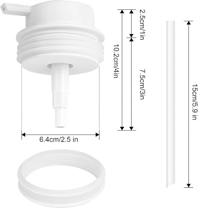 Liquid Soap Dispenser Pump 2pcsHead Replacement Spare Plastic Pump Bathroom - Image 3