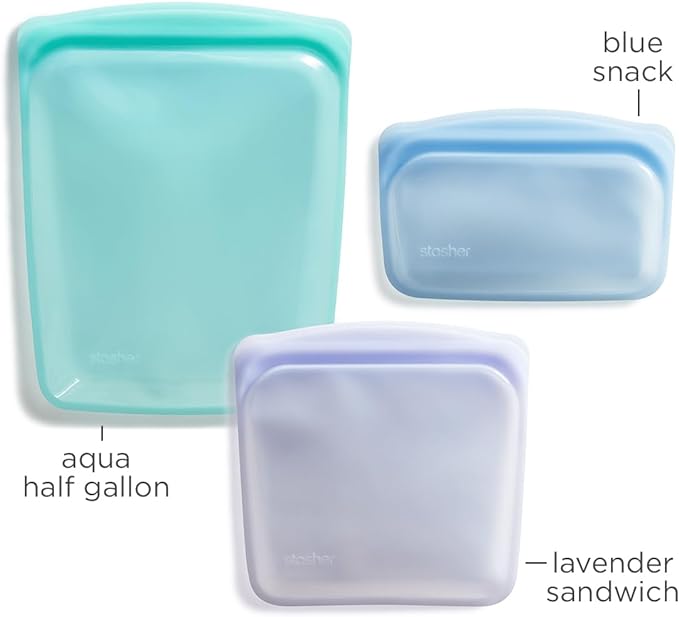 Stasher Premium Silicone Reusable Food Storage Bags, Lunch Bag, Travel - Image 5