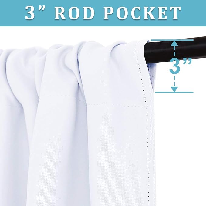 RYB HOME Blackout Curtains for Kitchen, Over Sink Privacy Curtains Window Decor - Image 3