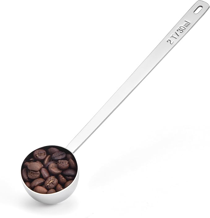 Long Handle Coffee Scoop: 8.6 Inch 18/8 Stainless Steel 2 Tablespoon Metal by Lilybeam