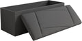 Ottoman with Storage, 43 Inches Folding Storage Ottoman Bench by Unknown