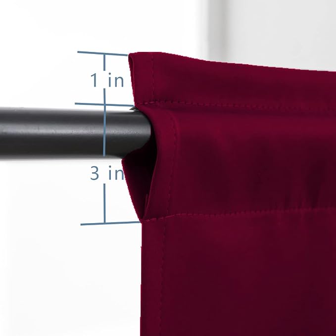 Pickluc Cafe Curtain 30 Inches Long, Rod Pocket Kitchen Half Window Curtain - Image 3