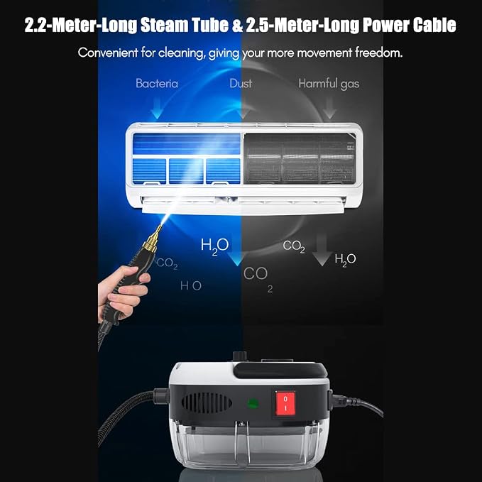 Decdeal Steam Cleaner - 2500W High Temperature Pressurized Handheld Steam - Image 3