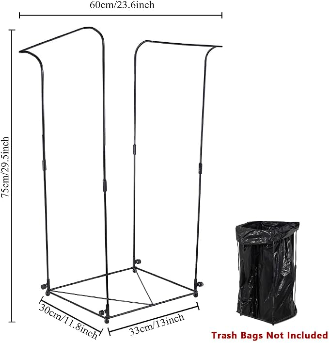 Trash Bag Holder, Metal Garbage Bag Holder, 30-45 Gallon Portable Trash Bag - Image 2
