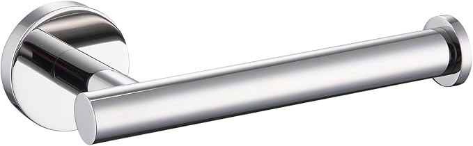 TASTOS Polished Chrome Toilet Paper Holder SUS304 Stainless Steel, Modern Round by TASTOS