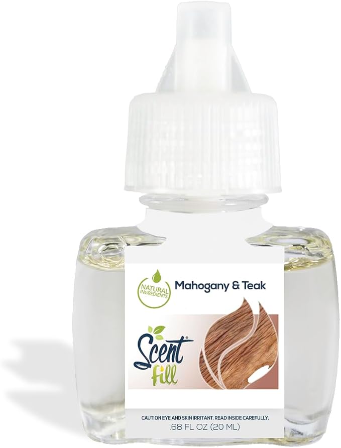 Scent Fill Mahogany & Teak Plug in Air Freshener, 4 Scented Oil Refills - Image 3