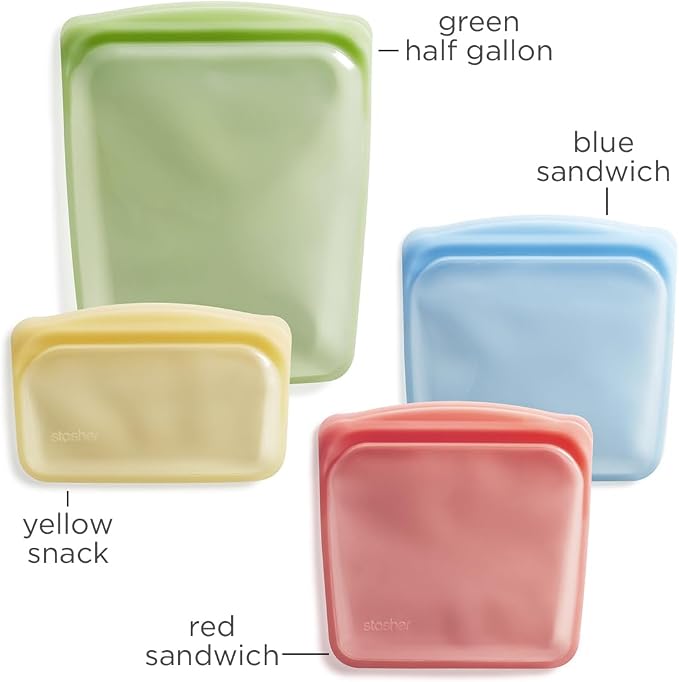 Stasher Premium Silicone Reusable Food Storage Bags, Lunch Bag, Travel - Image 5