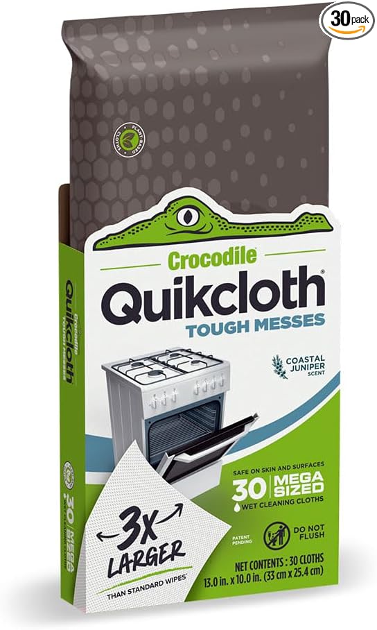 Quikcloth® Tough Messes – Plant-Based, Plastic-Free Cleaning Wipes by Quikcloth