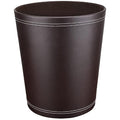 Pu Leather Trash Can for Bedroom, 2.6 Gallon Wastebasket for Office, Small by GORESE