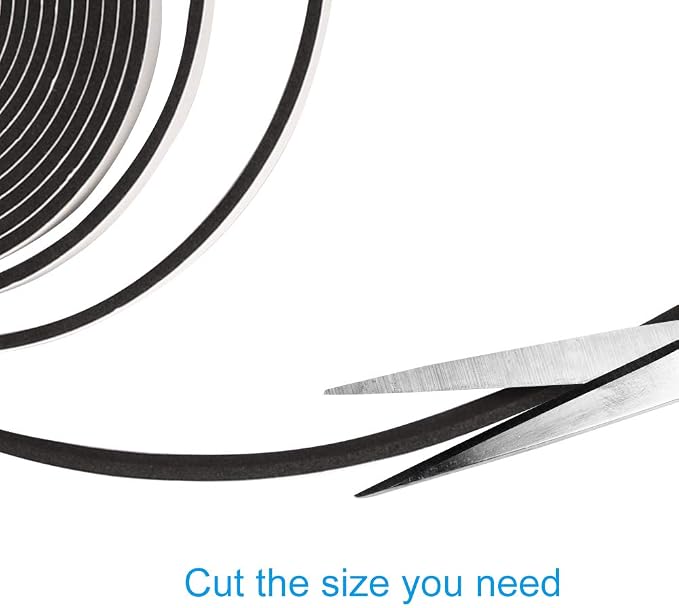 2 Rolls Weather Stripping, 1/4 Inch Wide X 1/8 Inch Thick Foam Seal Tape High - Image 4