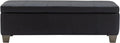 51 Inch Black Faux Leather Ottoman by UDAX