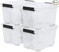 Zopnny 30 Quart Plastic Stacker Box, Large Storage Bin Container by Zopnny