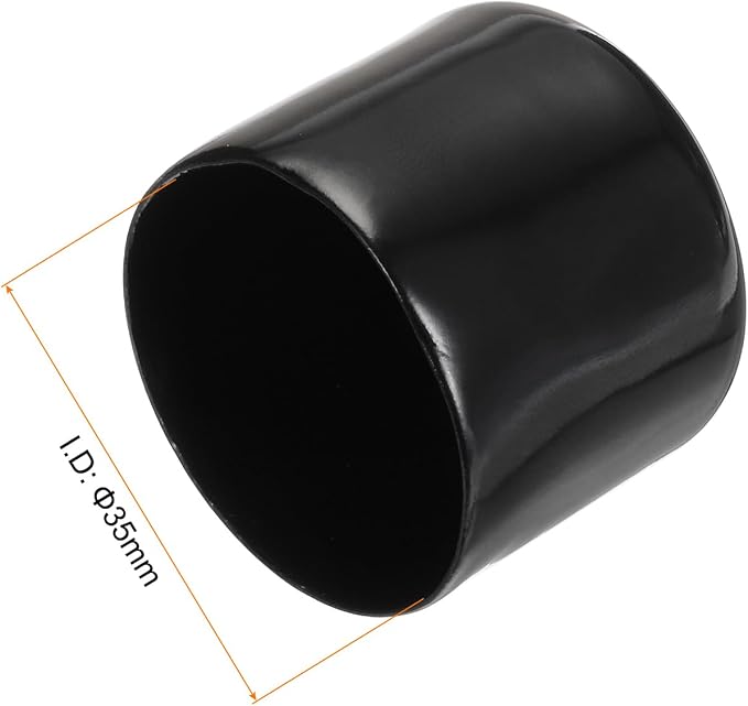 uxcell 20pcs Rubber End Caps 35mm ID Vinyl PVC Round Tube Bolt Cap Cover Screw - Image 3