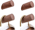 Wood Wall Hooks, 4 Pack Coat Hooks Wall Mounted, Rustic Wooden Heavy Duty Robe by Felidio