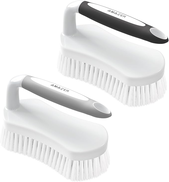 Amazer Scrub Brush for Cleaning Comfort Grip Bathtub Scrubber Stiff Bristles by Amazer