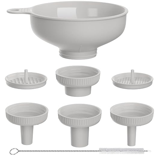 Wide Mouth Kitchen Funnel, Food Grade Plastic Cooking Canning Funnel by BALIWELL