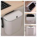 2.4 Gallon Kitchen Compost Bin Hanging Small Trash Can by LYNLOO