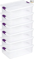 Sterilite 6-Pack 32 Quart ClearView Latch Box, Stackable Organizer Bins by Sterilite