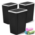 Small Trash Can, 3 Pack 4 Gallons Bathroom Garbage Can by Lysam