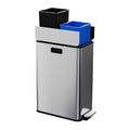 15-Gallon Dual Trash Can, Step-On Pedal Kitchen Trash Bin by Unknown