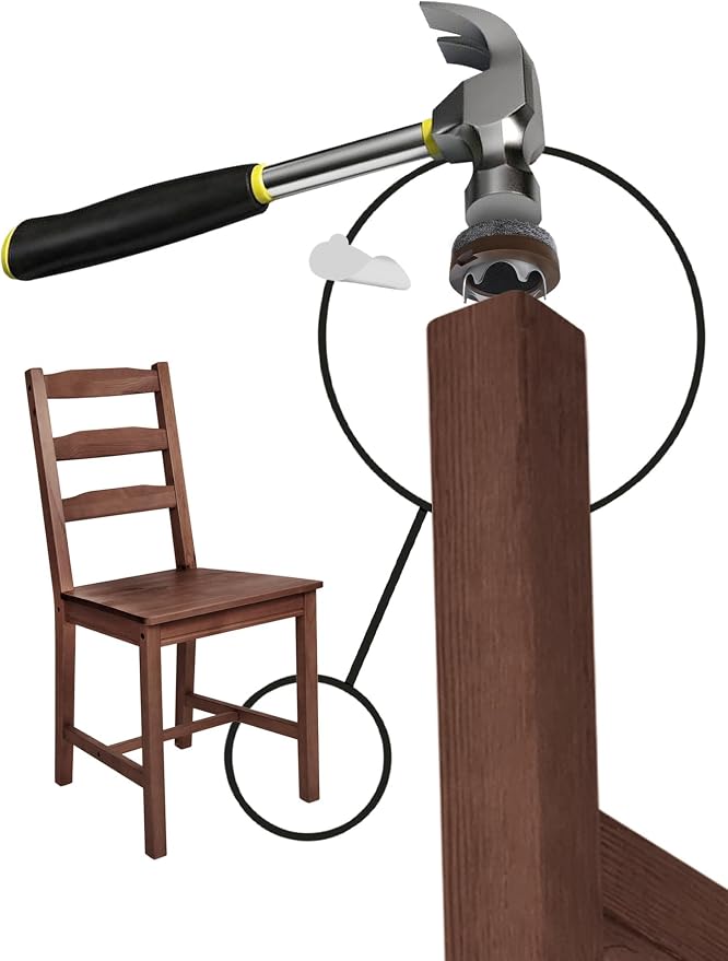 GorillaFelt Chair Leg Floor Protectors/Felt Chair Glides Tap-On Felt Furniture - Image 5