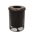 COATEDOUTDOORFURNITURE RFT-BRW Heavy Duty 32 Gallon Round Trash Receptacle by CoatedOutdoorFurniture