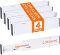 Lifewit 4 Pack Kitchen Drawer Dividers 2.36" High, Plastic Expandable by Lifewit