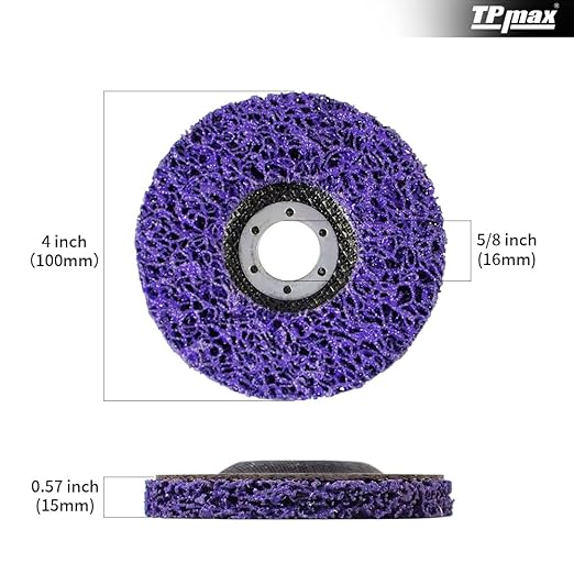 4 inch Stripping Discs Rust Remover Discs Remove Paint and Oxidation 5/8 inch - Image 2