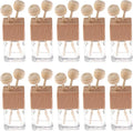 10 Pack, 8ml Clear Glass Car Air Freshener Perfume Clip Diffuser, Empty by Furnido