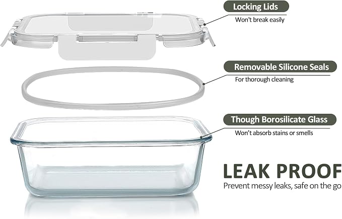 Extra Large Glass Food Storage/Baking Containers Set - Image 3