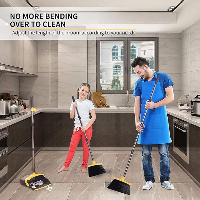 2-Pack is More economical，Upgraded Broom and Dustpan， - Image 5