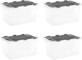 Superio Storage Bins with Lids, Stackable Totes, BPA Free, Odor Free, Organizer by Superio