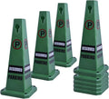 8-Pack 26.5" Caution Cones, 4-Sided Visible Safety Signs by OranclUS