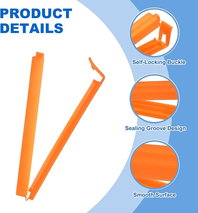 PATIKIL Sealing Clips 4.3 Inch, 10 Pack Reusable Plastic Bag Clip Clamp Sealer - Image 4