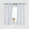 PONY DANCE White 100% Blackout Short Curtains by PONYDANCE