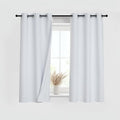 PONY DANCE White 100% Blackout Short Curtains by PONYDANCE