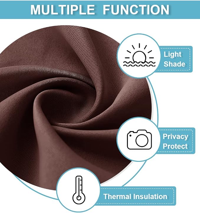 RYB HOME Small Curtains for Bathroom Window, Heavy Duty Thick Privacy Panels - Image 8