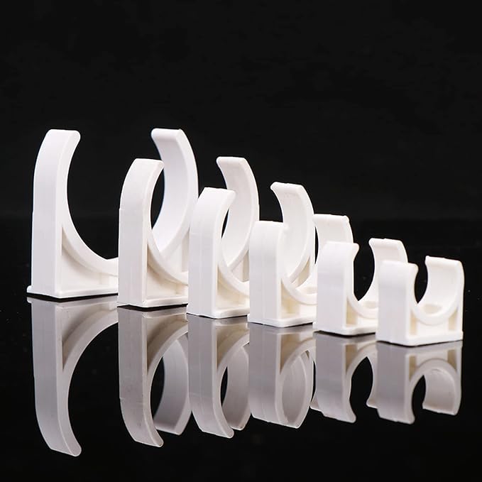 BVO 20 Pcs U-Shaped PVC Water 50mm Pipe Clamps - Image 6