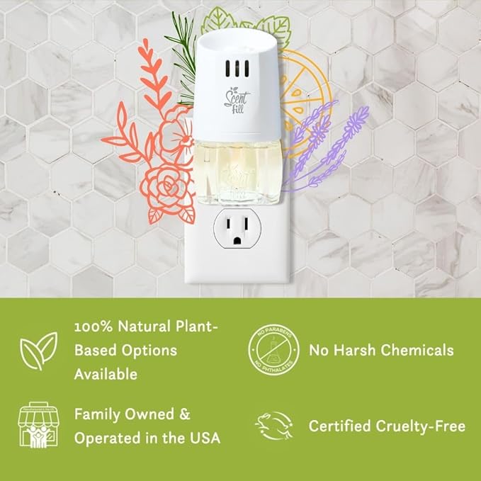 Scent Fill 100% Natural Eucalyptus Plug in Air Freshener, Scented Oil Refills - Image 9