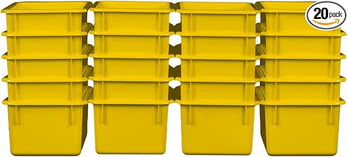 Wood Designs Cubby Storage Bin, Heavy Duty Plastic Containers by Unknown