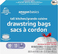 Amazon Basics Ultra-Force Tall Kitchen Drawstring Trash Bags, Lavender Scented by AmazonBasics